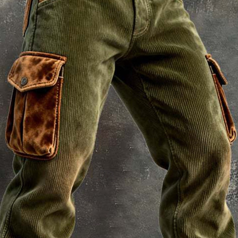 Pantalon cargo pour homme à coupe droite décontractée