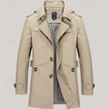 Men's Long Single Breasted Overcoat