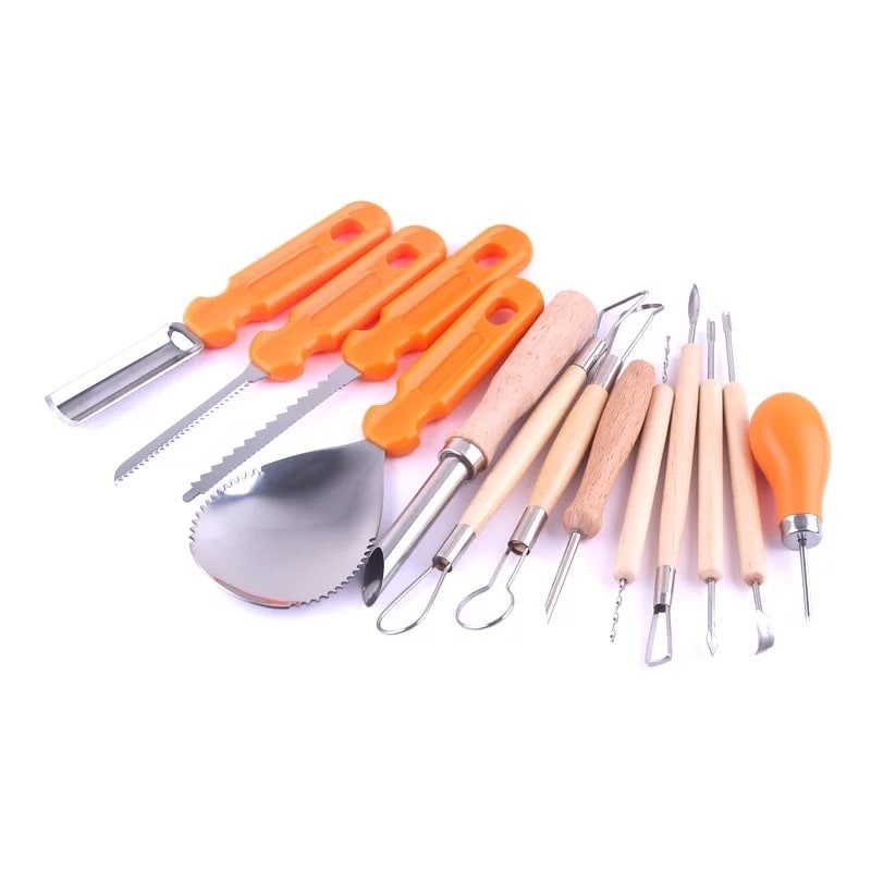 Pumpkin Carving Kit with Stainless Steel Tools Saw Scoop and Storage Case - Image 2