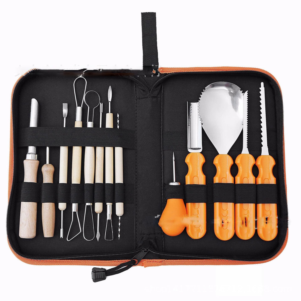 Pumpkin Carving Kit with Stainless Steel Tools Saw Scoop and Storage Case - Image 3