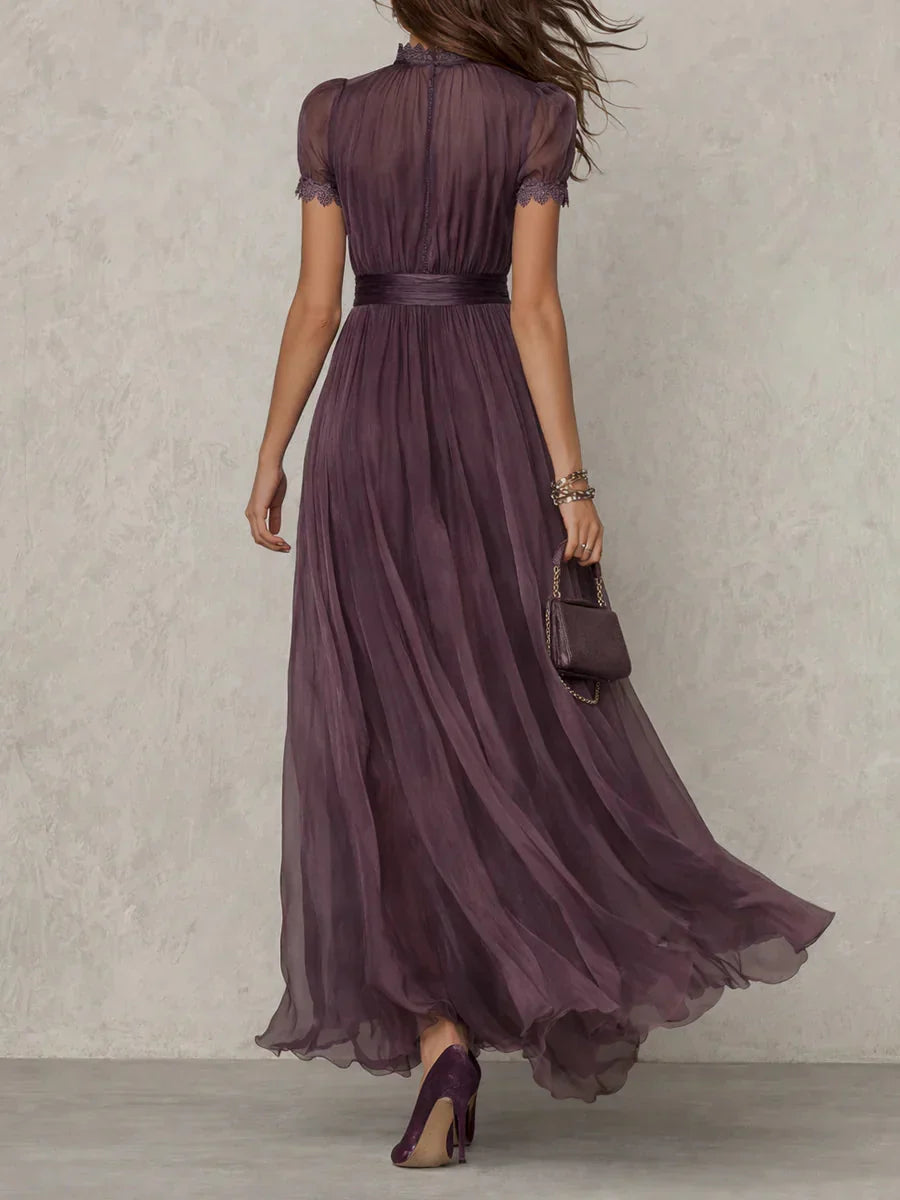Women's Wedding Guest Chiffon Maxi Dress