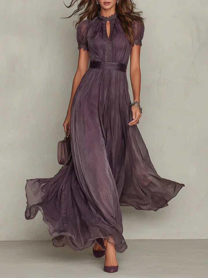 Women's Wedding Guest Chiffon Maxi Dress