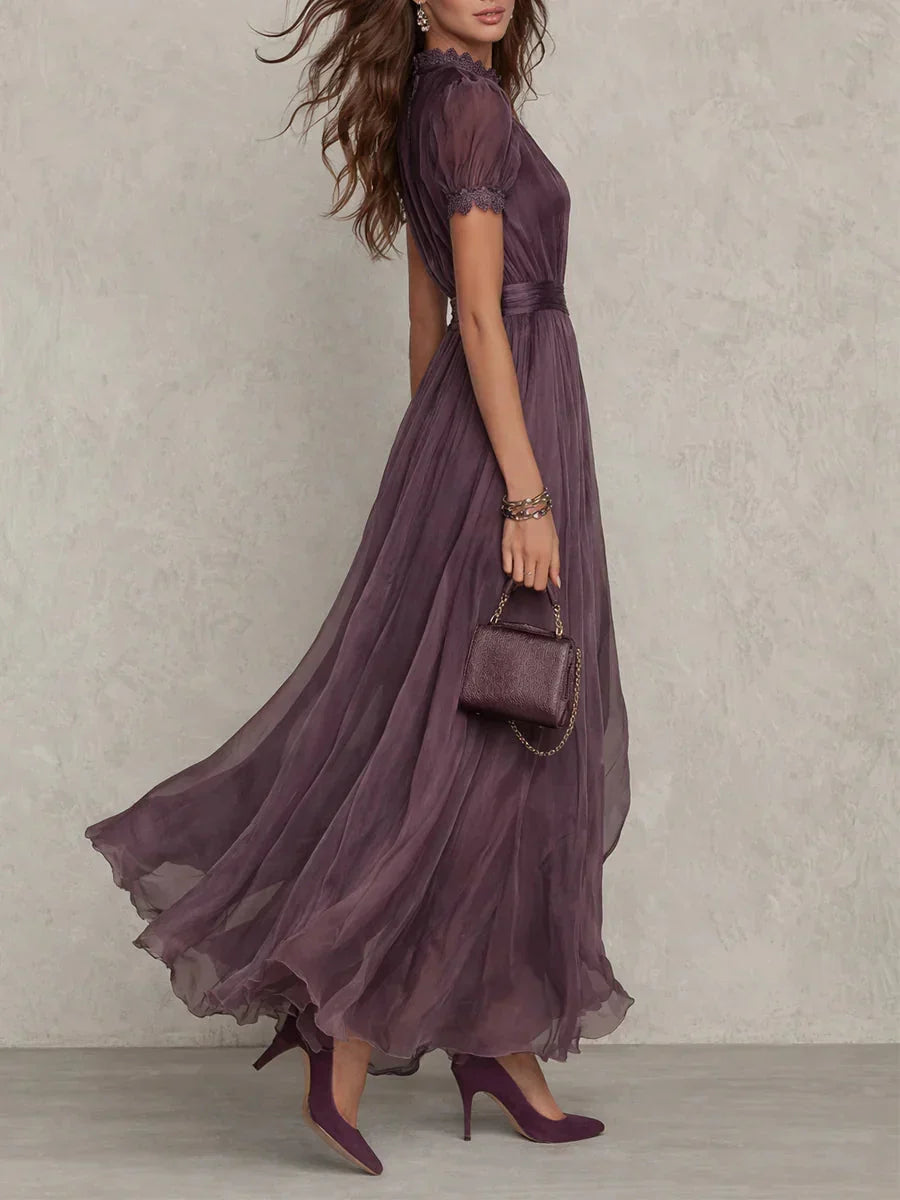 Women's Wedding Guest Chiffon Maxi Dress