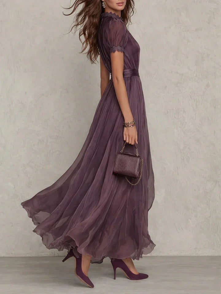 Women's Wedding Guest Chiffon Maxi Dress