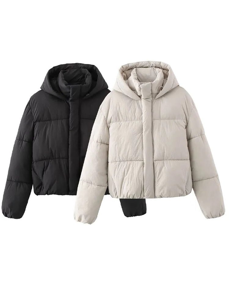 Women's Cropped Quilted Puffer Jacket