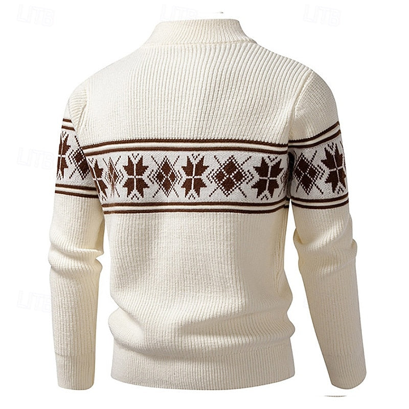Men's Fair Isle Zip Cardigan