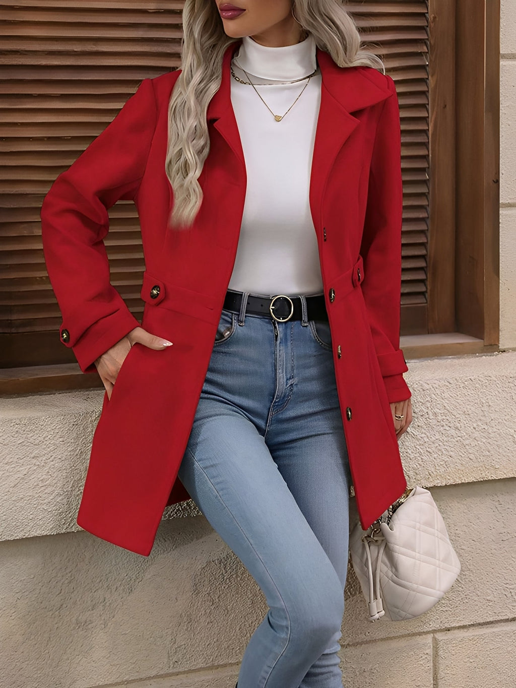 Women's Single-Breasted Trench Coat