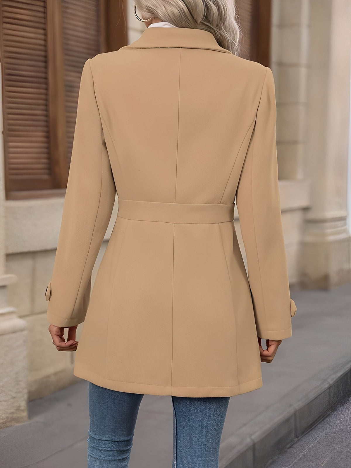 Gabardina de mujer de un solo pecho