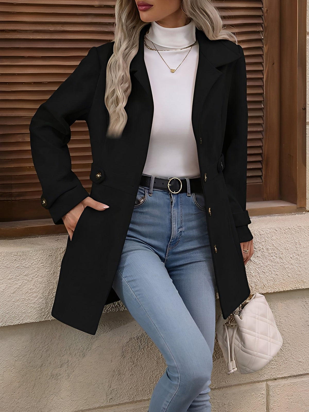 Women's Single-Breasted Trench Coat