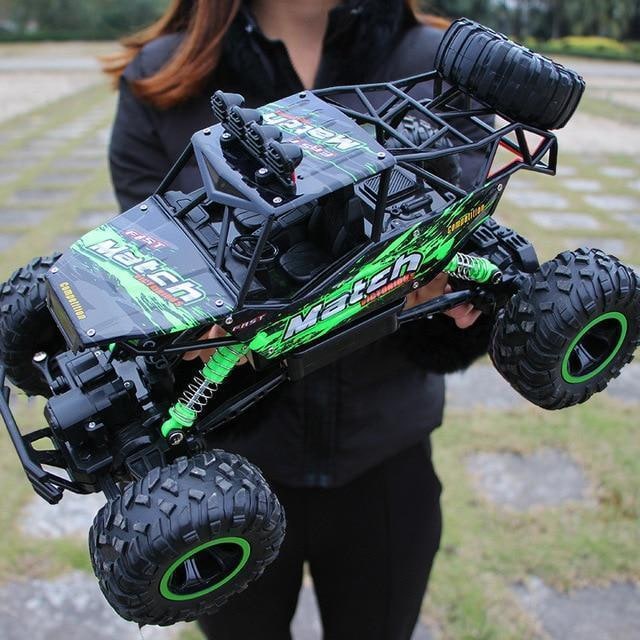 Rc Monster Truck with Four Wheel Drive Rock Crawler Suspension and All-Terrain Tires - Image 1