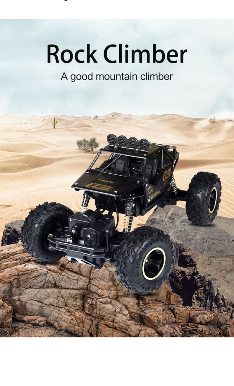 Rc Monster Truck with Four Wheel Drive Rock Crawler Suspension and All-Terrain Tires - Image 15
