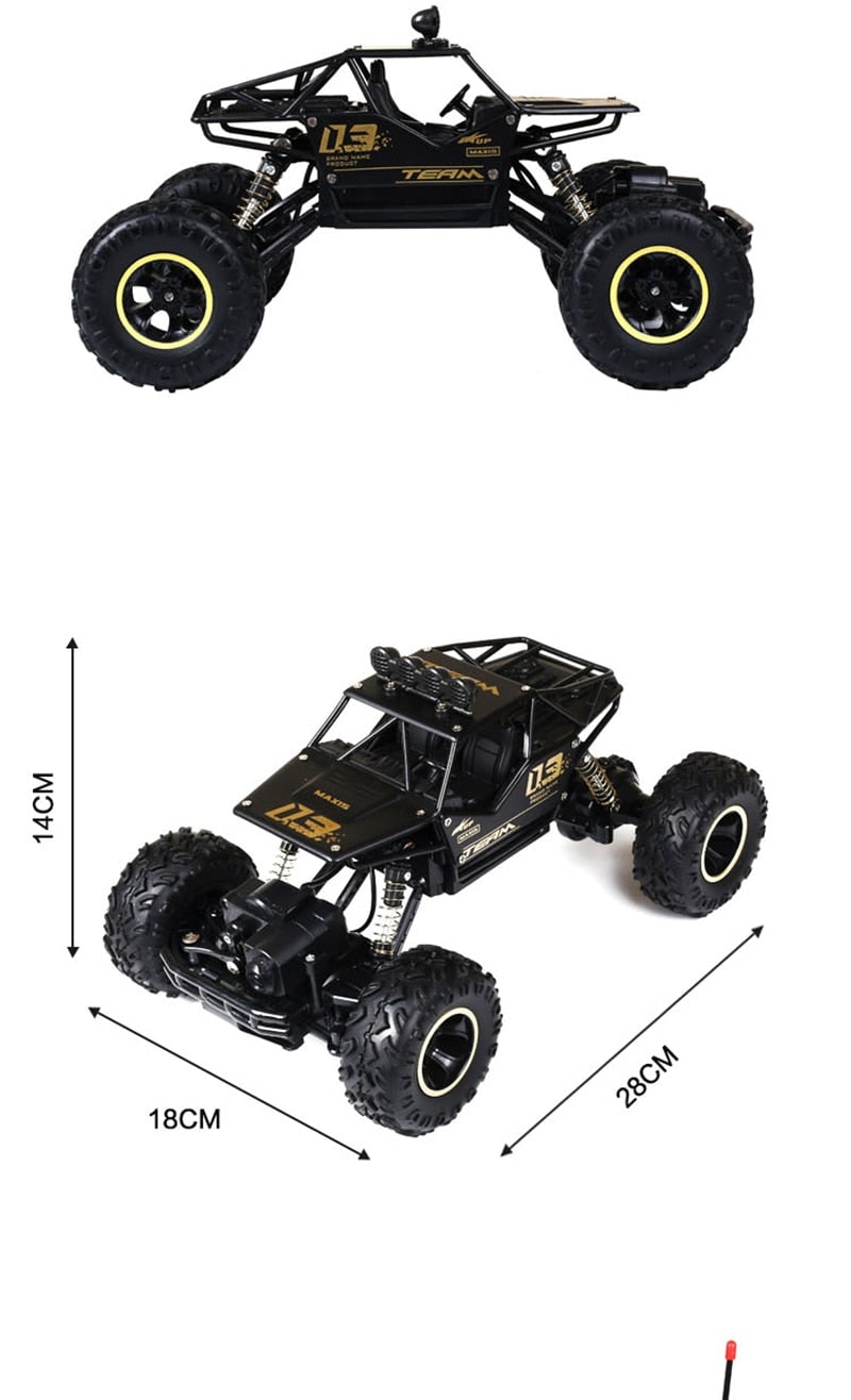 Rc Monster Truck with Four Wheel Drive Rock Crawler Suspension and All-Terrain Tires - Image 16