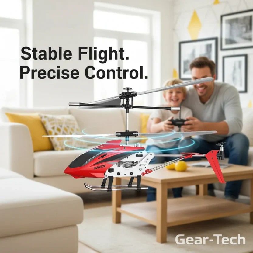 Rc Remote Control Helicopter with Dual Rotors Crash-Resistant Metal Frame and Stable Hovering - Image 9