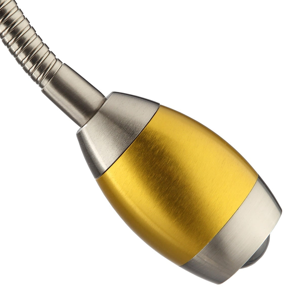 Reading Floor Lamp with Adjustable Gooseneck Focused LED Beam and Brushed Metal Finish - Image 6