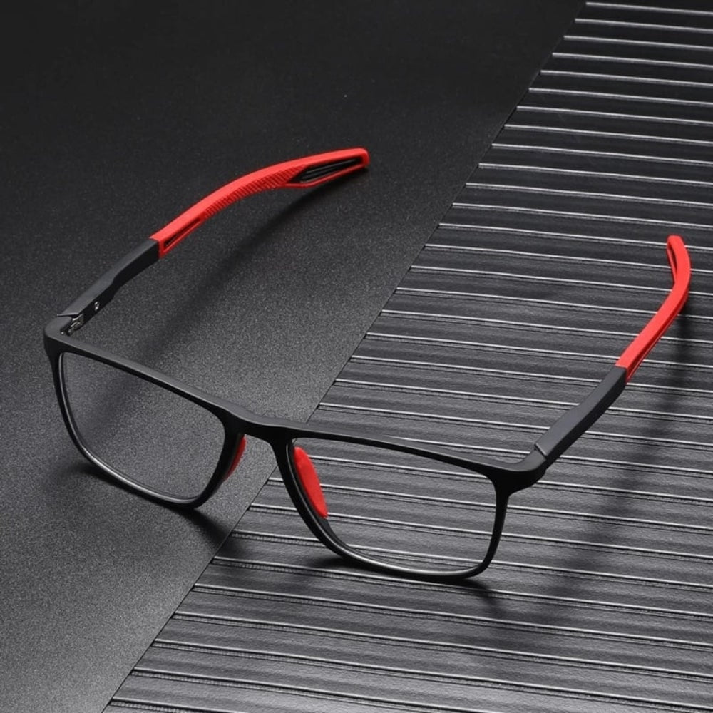 Reading Glasses with Light Blocking Lenses and Flexible Rectangular Frame - Image 1