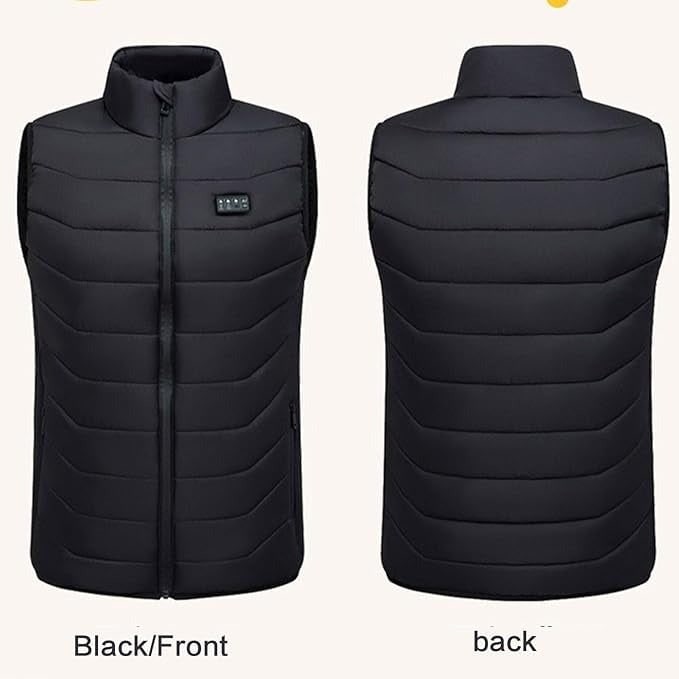 Rechargeable Battery Heated Vest with Quilted Design and Chest Control Panel - Image 9
