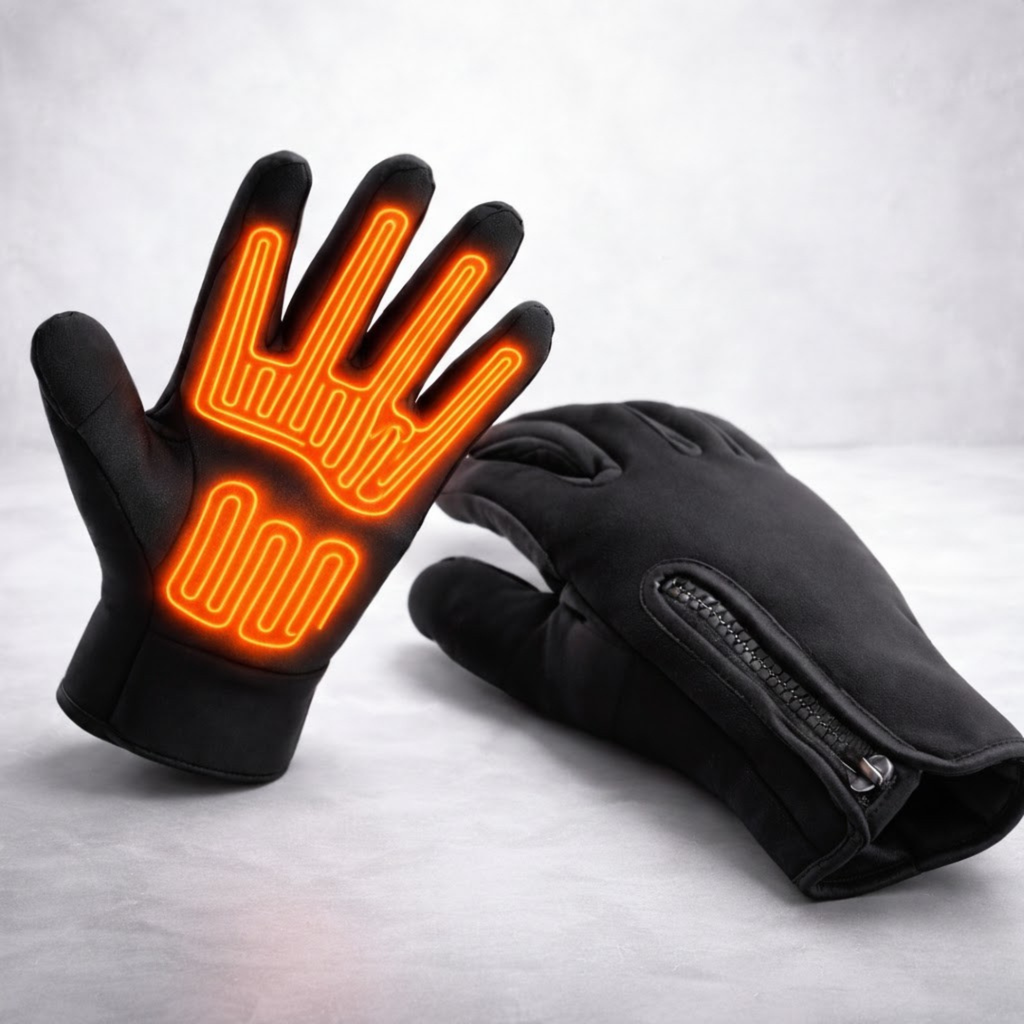 Rechargeable Heated Gloves with Waterproof Touchscreen and Textured Grip - Image 1