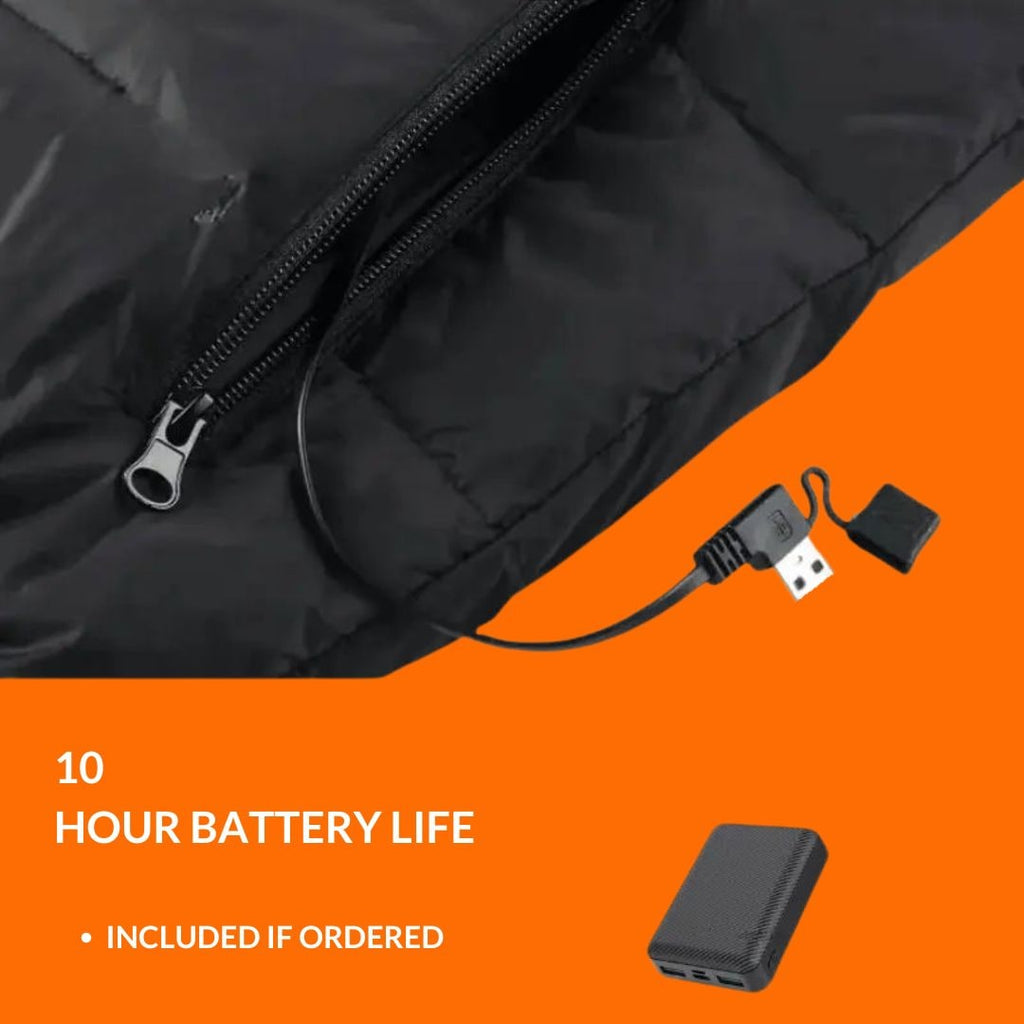 Rechargeable Heated Vest with Battery Pack and Lightweight Stand Collar Design - Image 6
