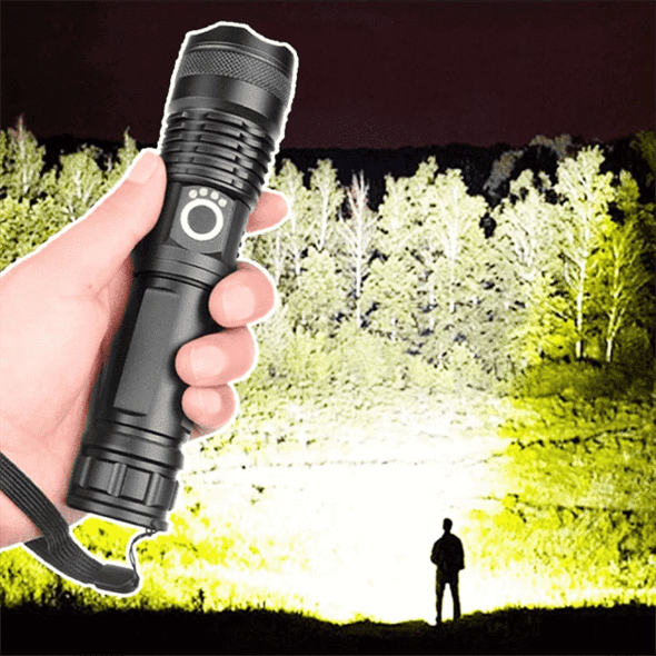 Rechargeable LED Flashlight with Adjustable Focus and Super Bright Output - Image 2