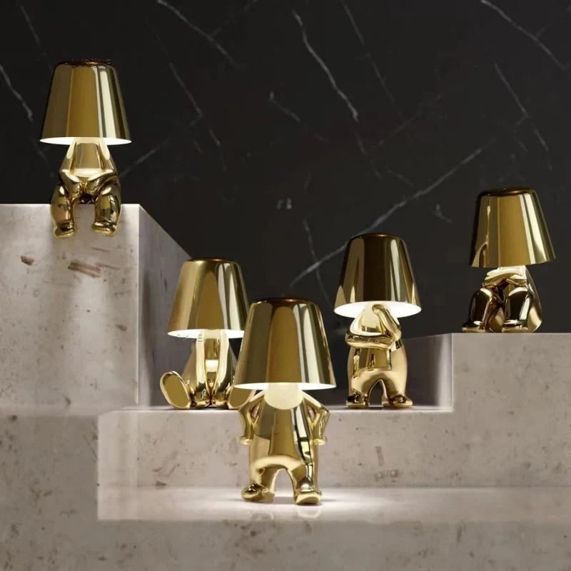 Rechargeable Touch Control Table Lamp with Cordless Design and Metallic Finish - Image 1
