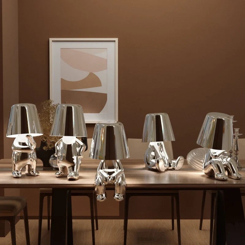 Rechargeable Touch Control Table Lamp with Cordless Design and Metallic Finish - Image 2