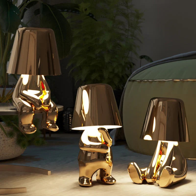 Rechargeable Touch Control Table Lamp with Cordless Design and Metallic Finish - Image 4