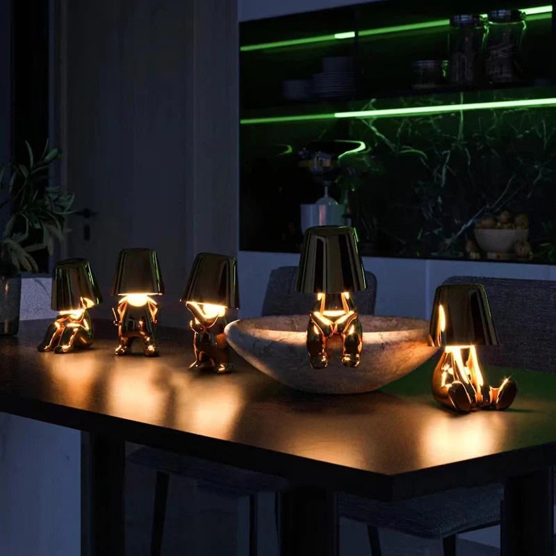 Rechargeable Touch Control Table Lamp with Cordless Design and Metallic Finish - Image 7