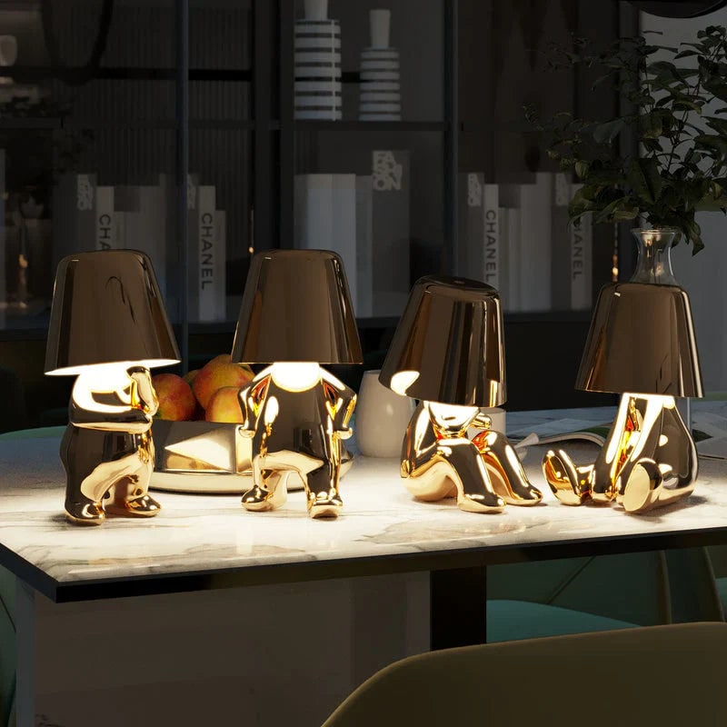 Rechargeable Touch Control Table Lamp with Cordless Design and Metallic Finish - Image 8