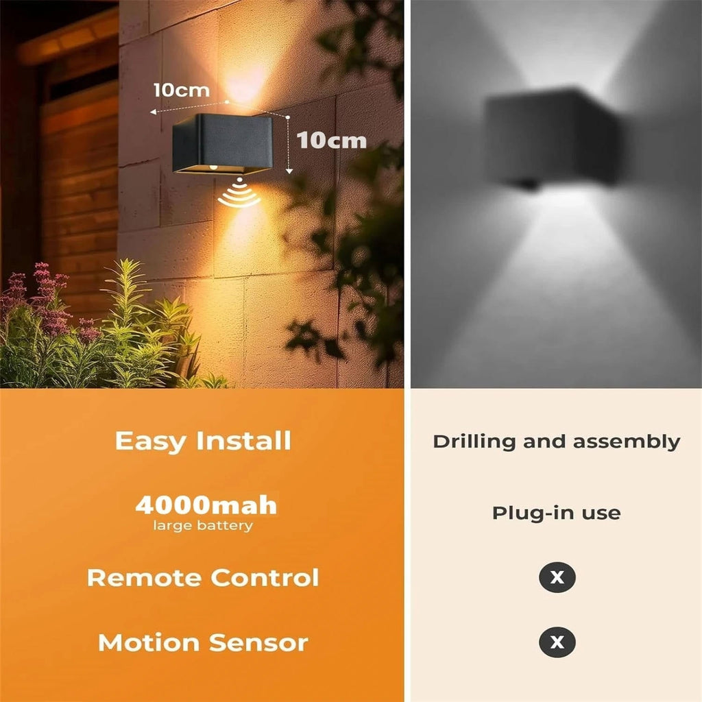 Rechargeable Wall Sconce with Motion Sensor Remote Control and Dimmable LED Lighting - Image 5