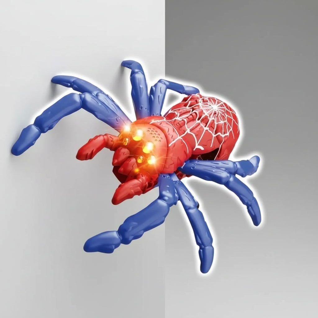 Remote Control Spider Toy with Wall Climbing Function LED Eyes and Segmented Legs - Image 3