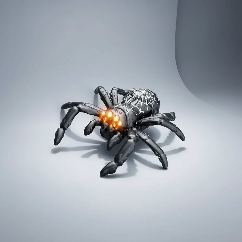 Remote Control Spider Toy with Wall Climbing Function LED Eyes and Segmented Legs - Image 5