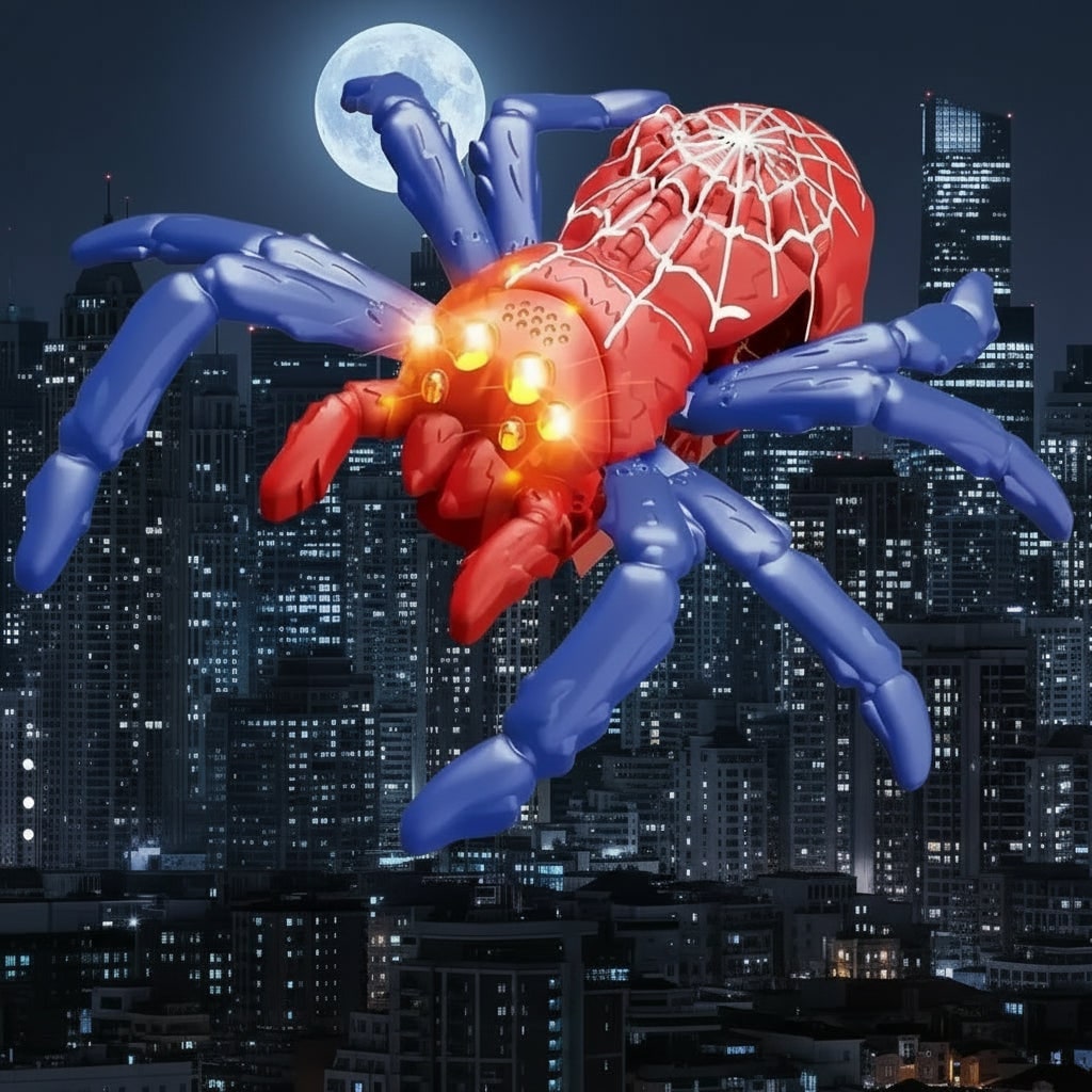 Remote Control Spider Toy with Wall Climbing Function LED Eyes and Segmented Legs - Image 8