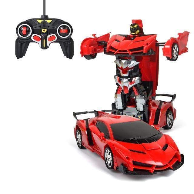Remote Control Transformer Car with LED Lights and Sound Effects - Image 1