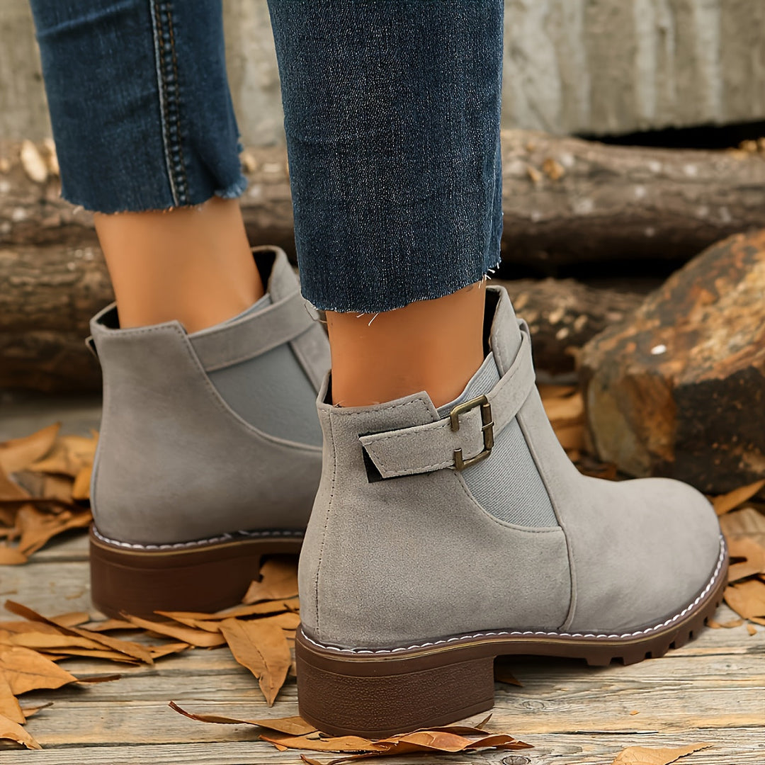 Women's Buckle Chelsea Ankle Boots