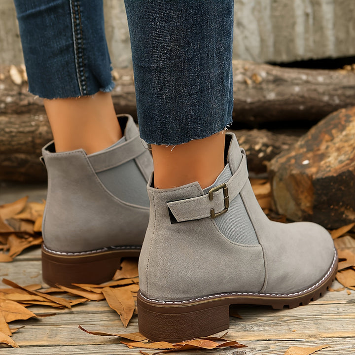 Women's Buckle Chelsea Ankle Boots