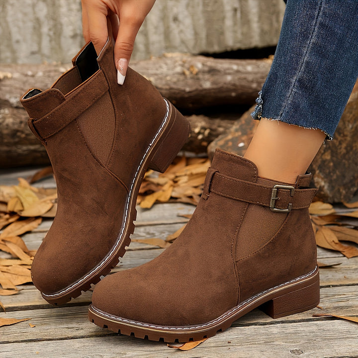 Women's Buckle Chelsea Ankle Boots
