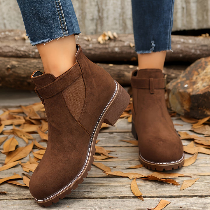Women's Buckle Chelsea Ankle Boots