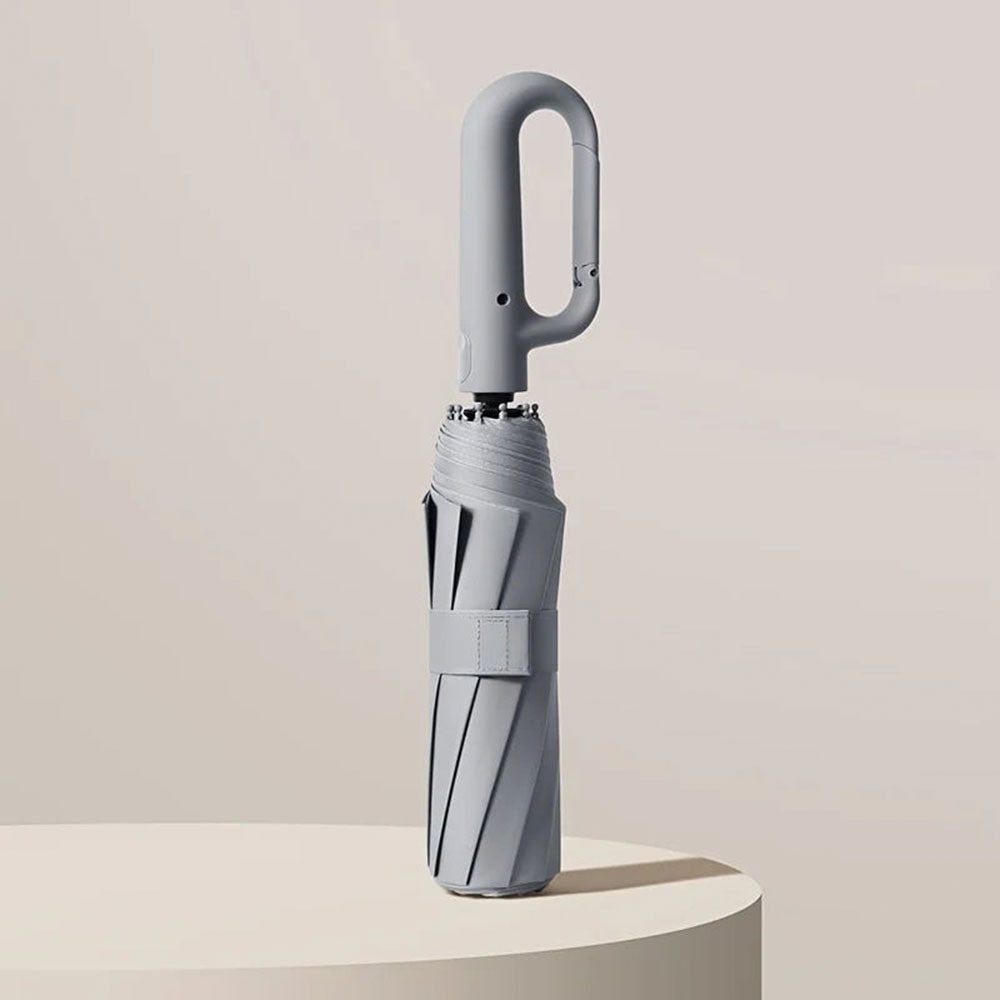 Repel Windproof Travel Umbrella with UV Blocker Compact Folding Design and Carabiner Handle - Image 2