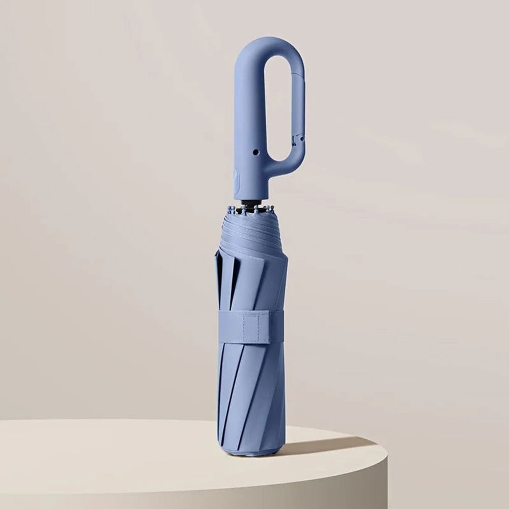 Repel Windproof Travel Umbrella with UV Blocker Compact Folding Design and Carabiner Handle - Image 4