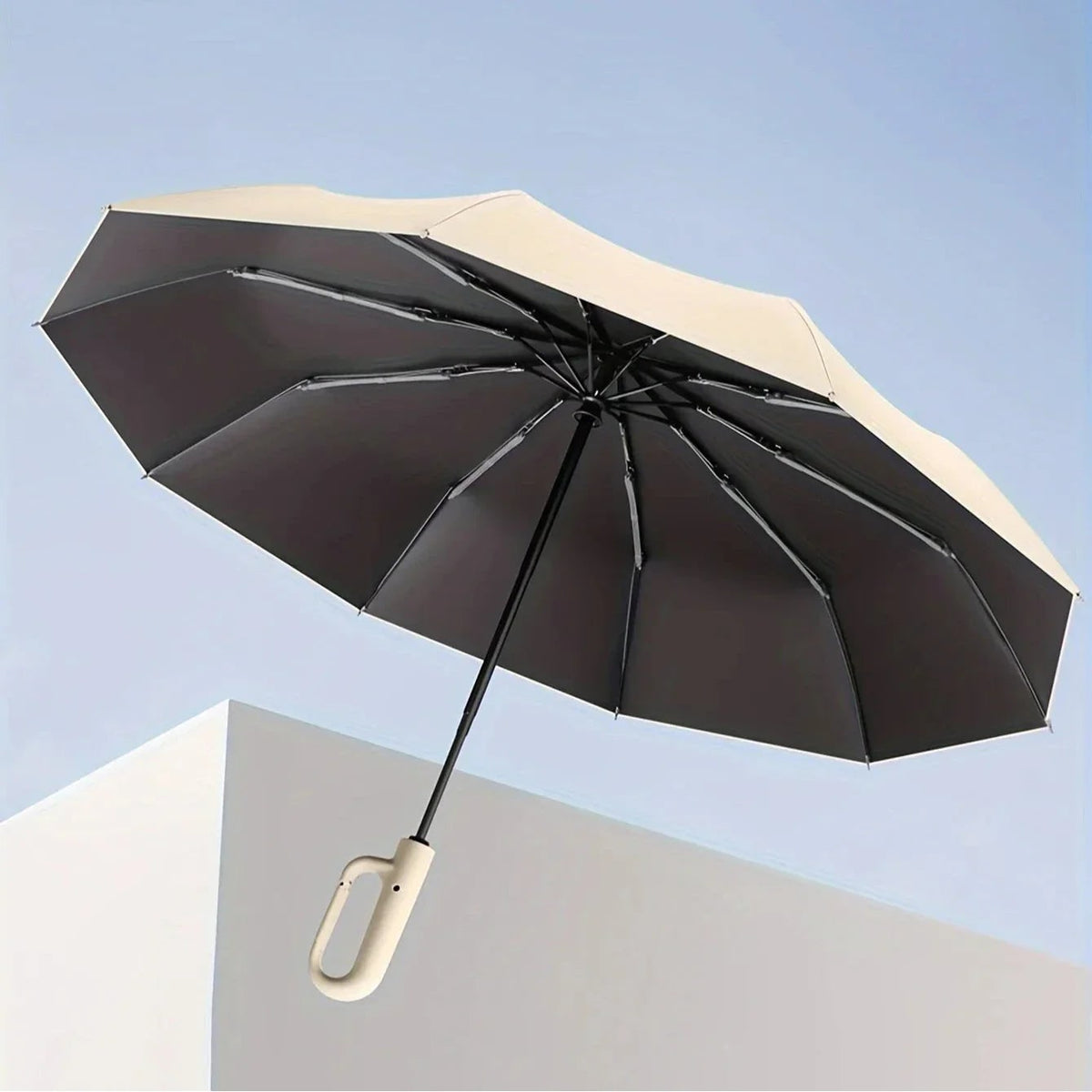 Repel Windproof Travel Umbrella with UV Blocker Compact Folding Design and Carabiner Handle - Image 5