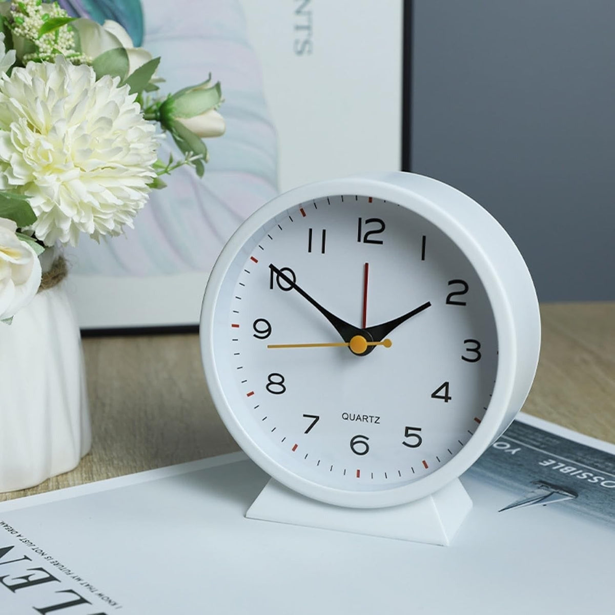 Retro Analog Alarm Clock with Non-Ticking Quartz Movement and Backlight - Image 12