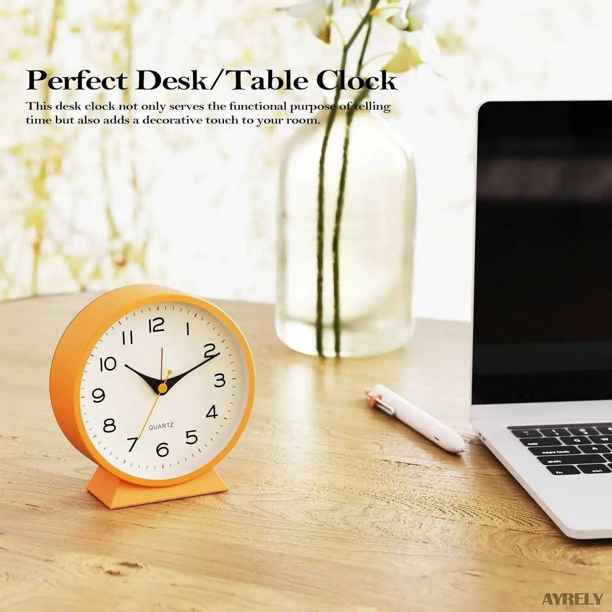 Retro Analog Alarm Clock with Non-Ticking Quartz Movement and Backlight - Image 14