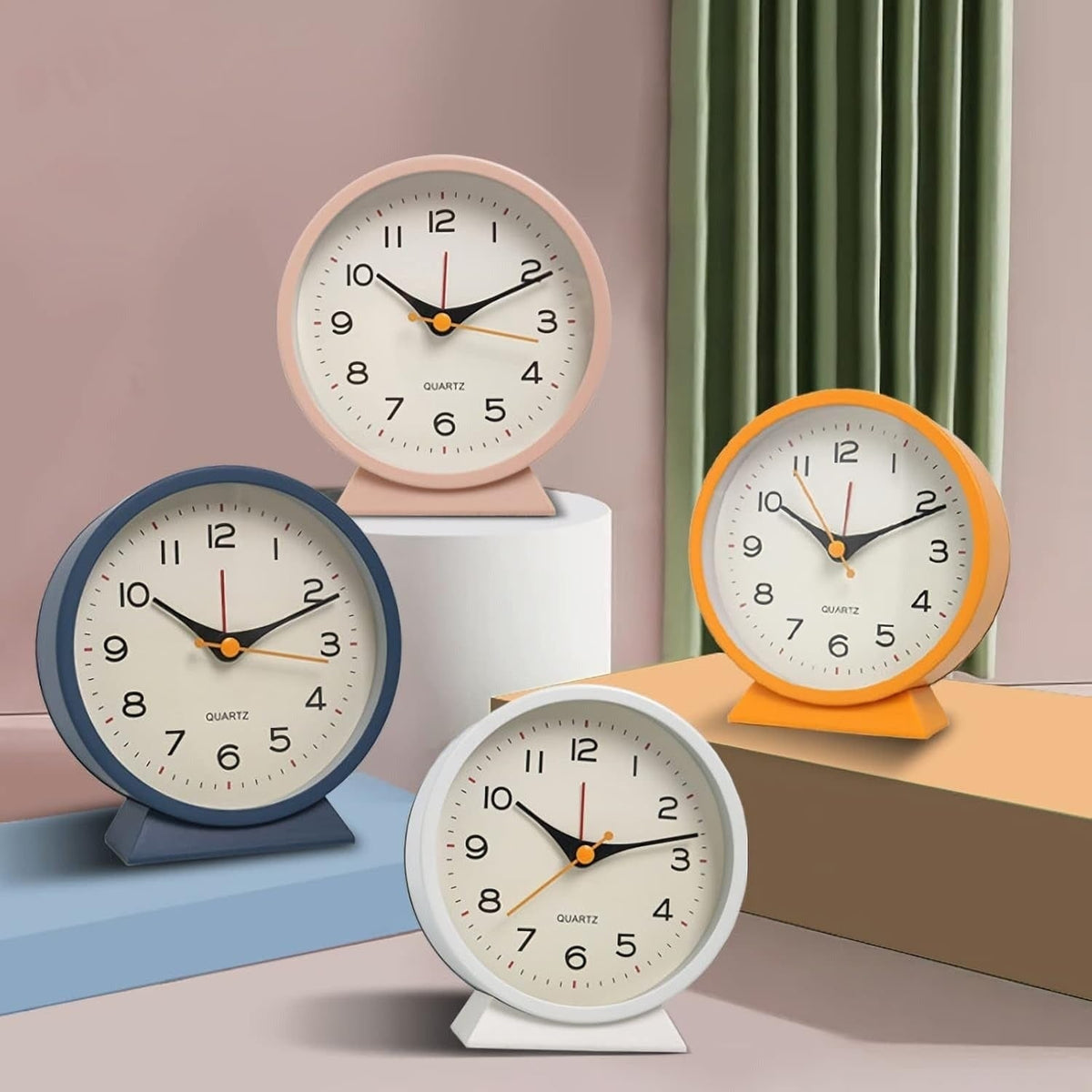 Retro Analog Alarm Clock with Non-Ticking Quartz Movement and Backlight - Image 2