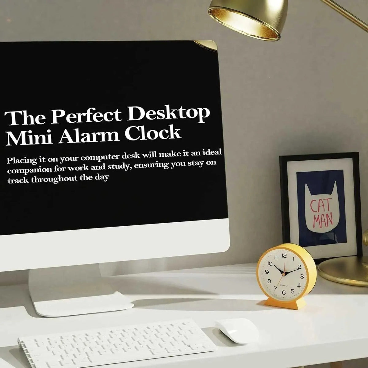 Retro Analog Alarm Clock with Non-Ticking Quartz Movement and Backlight - Image 3
