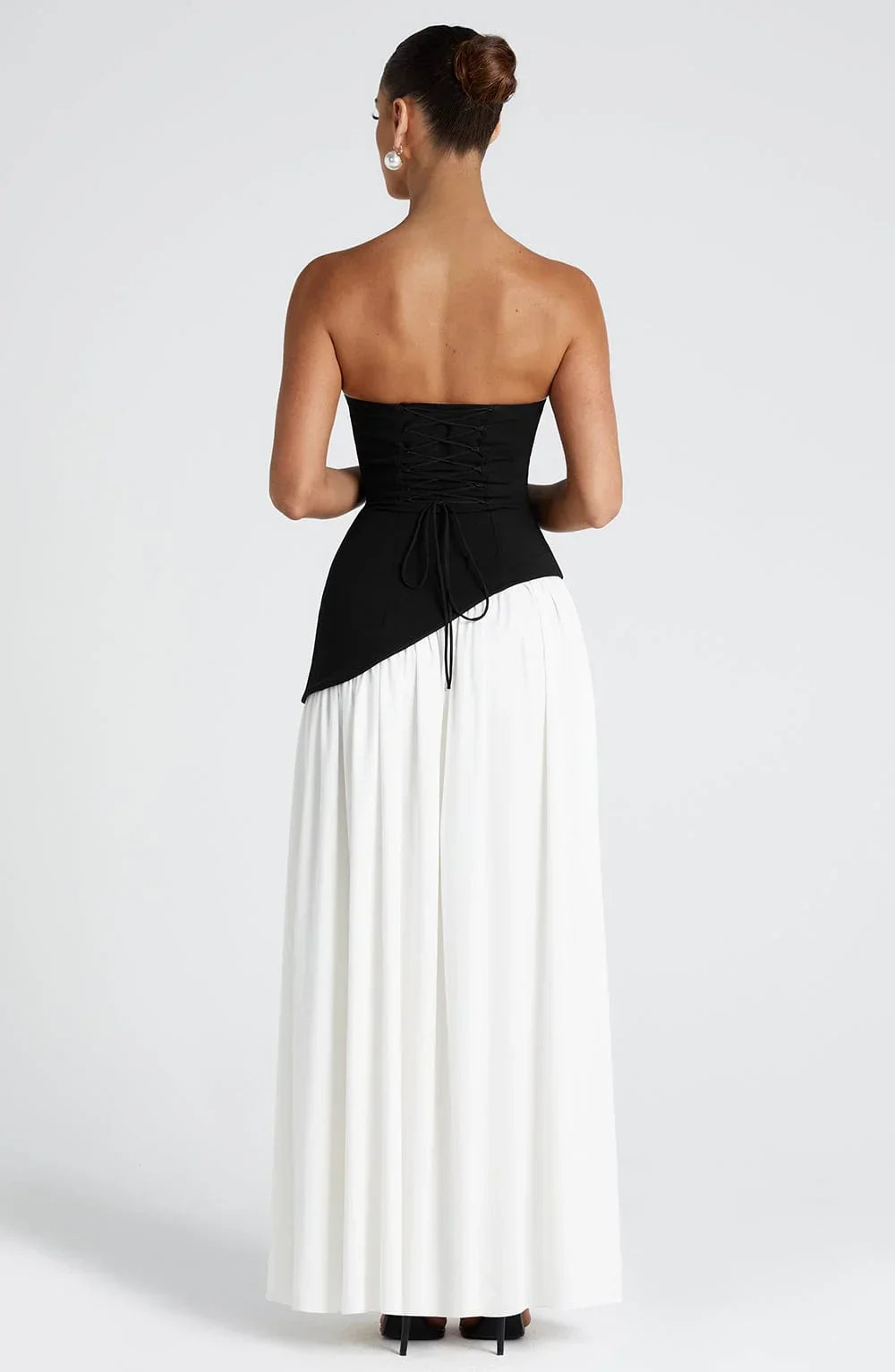 Women's Strapless Corset Maxi Dress