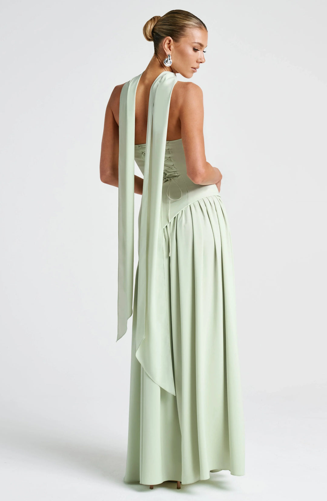 Women's Strapless Corset Maxi Dress
