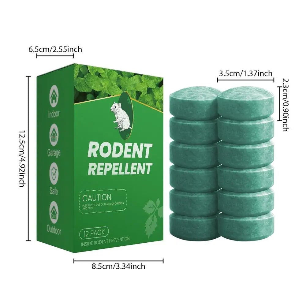 Rodent Repellent and Mouse Deterrent Tablets with Natural Peppermint Oil 12-Pack - Image 7
