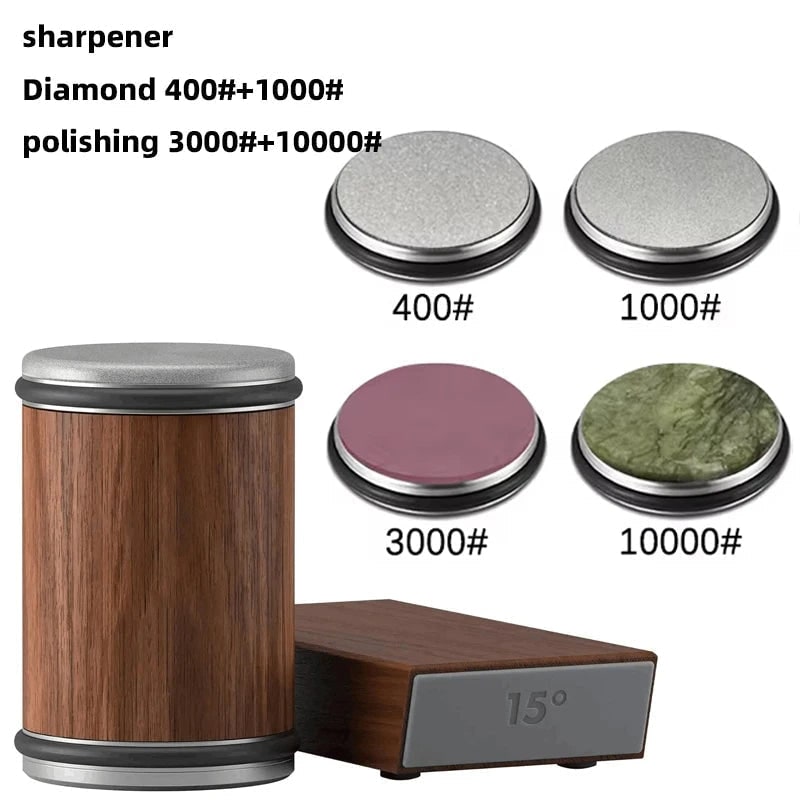 Rolling Knife Sharpener with Diamond Abrasive Wheels and Magnetic Angle Guide - Image 59