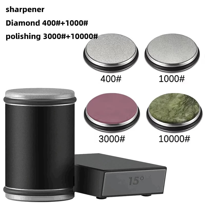 Rolling Knife Sharpener with Diamond Abrasive Wheels and Magnetic Angle Guide - Image 60