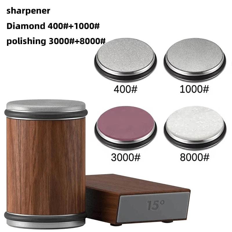 Rolling Knife Sharpener with Diamond Abrasive Wheels and Magnetic Angle Guide - Image 64